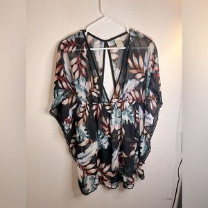 Kona Sol Floral Beach Coverup